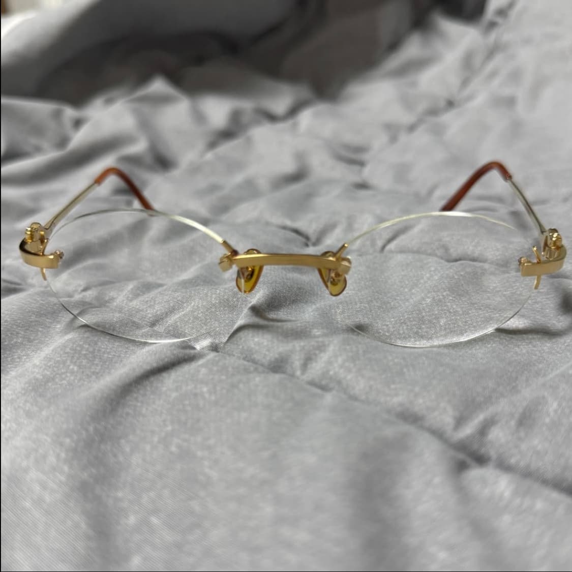 90s Cartier 까르띠에 금장 무테 안경 상품이미지3