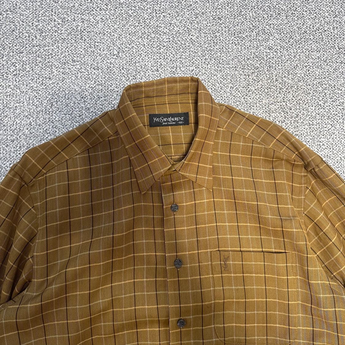 입생로랑 브라운 체크 셔츠 상품이미지2