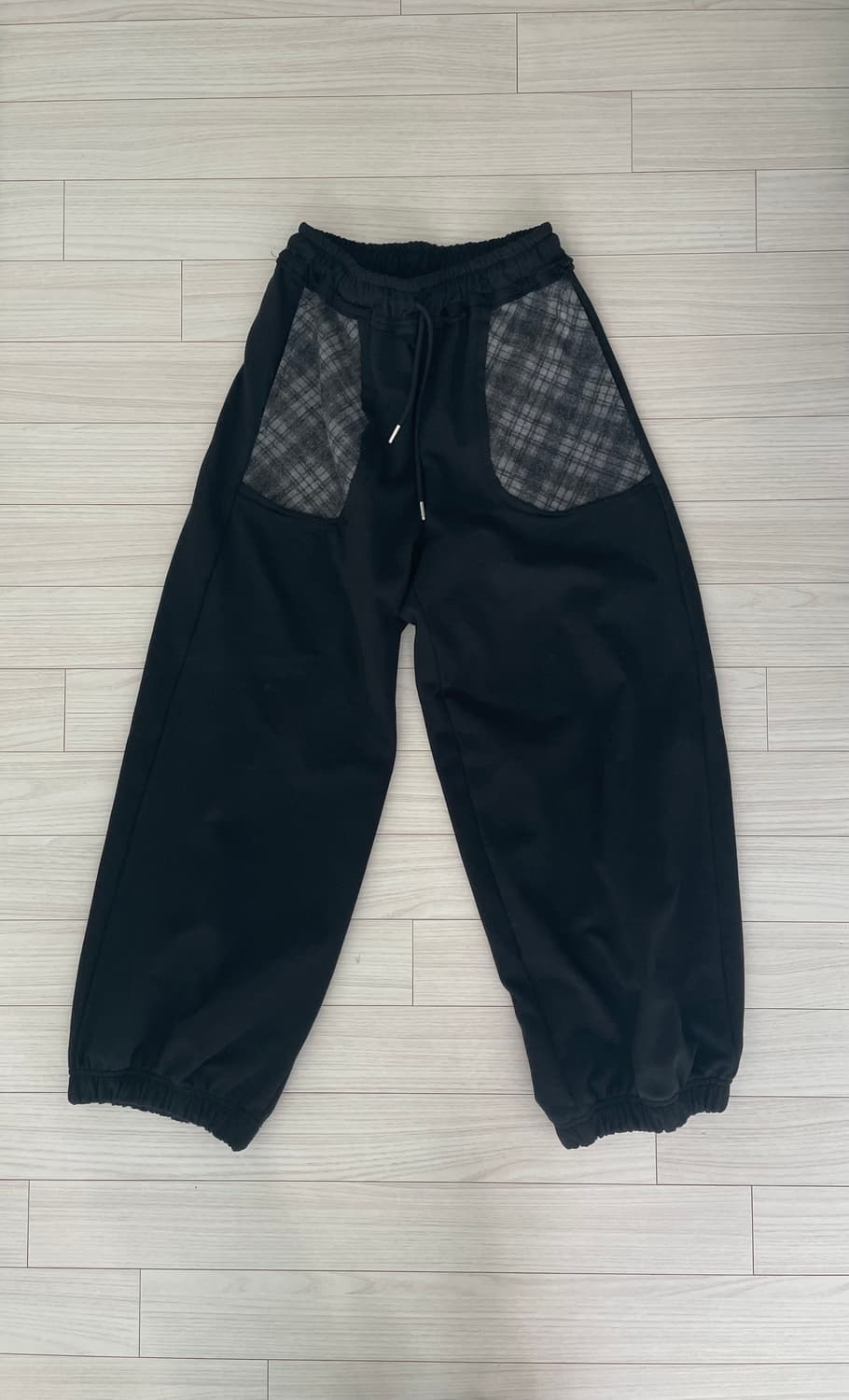 솜속 체크 스웨트팬츠 상품이미지3