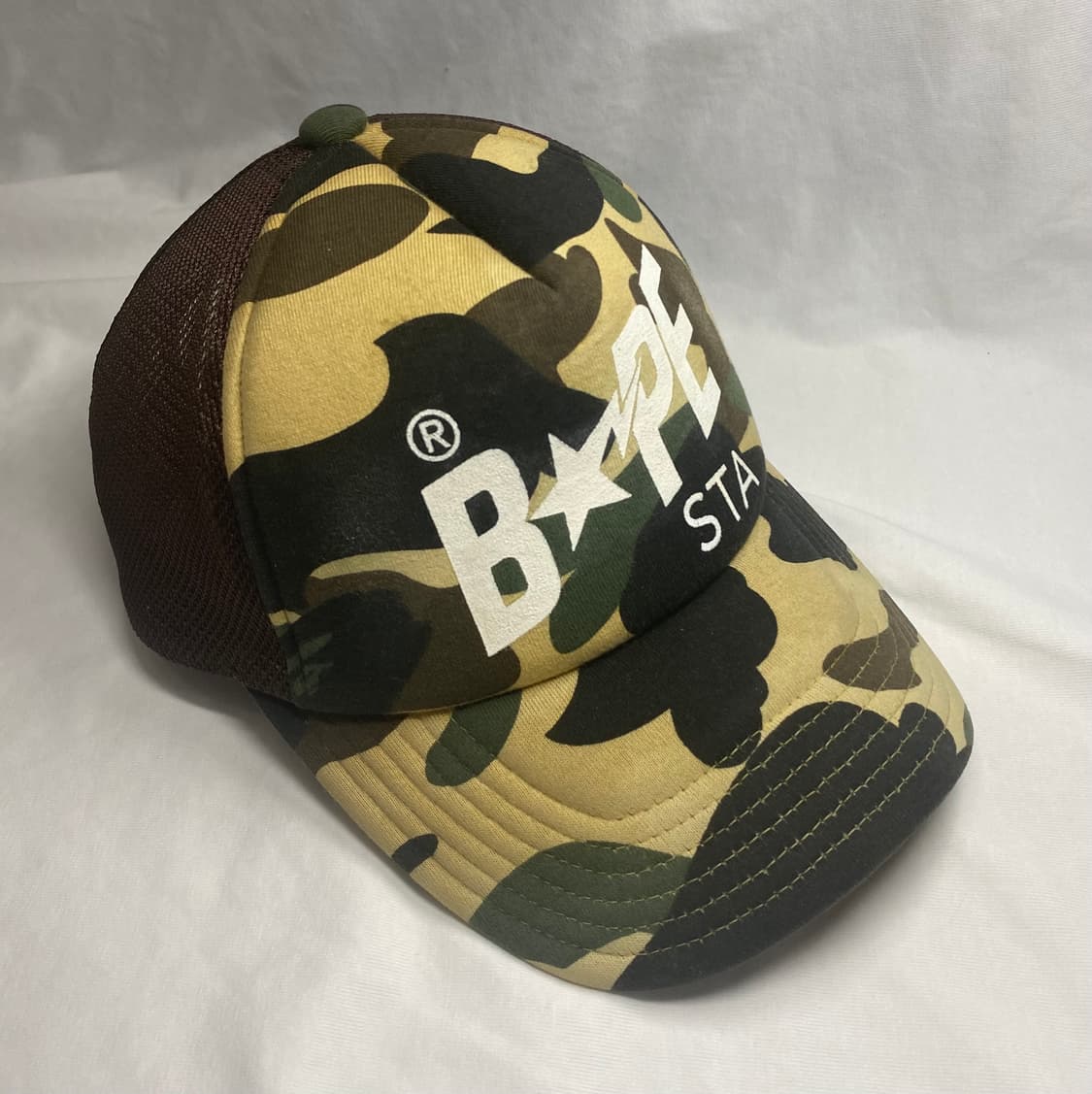 Bape 베이프 카모 메쉬캡 트러커캡 모자 황계 상품이미지1