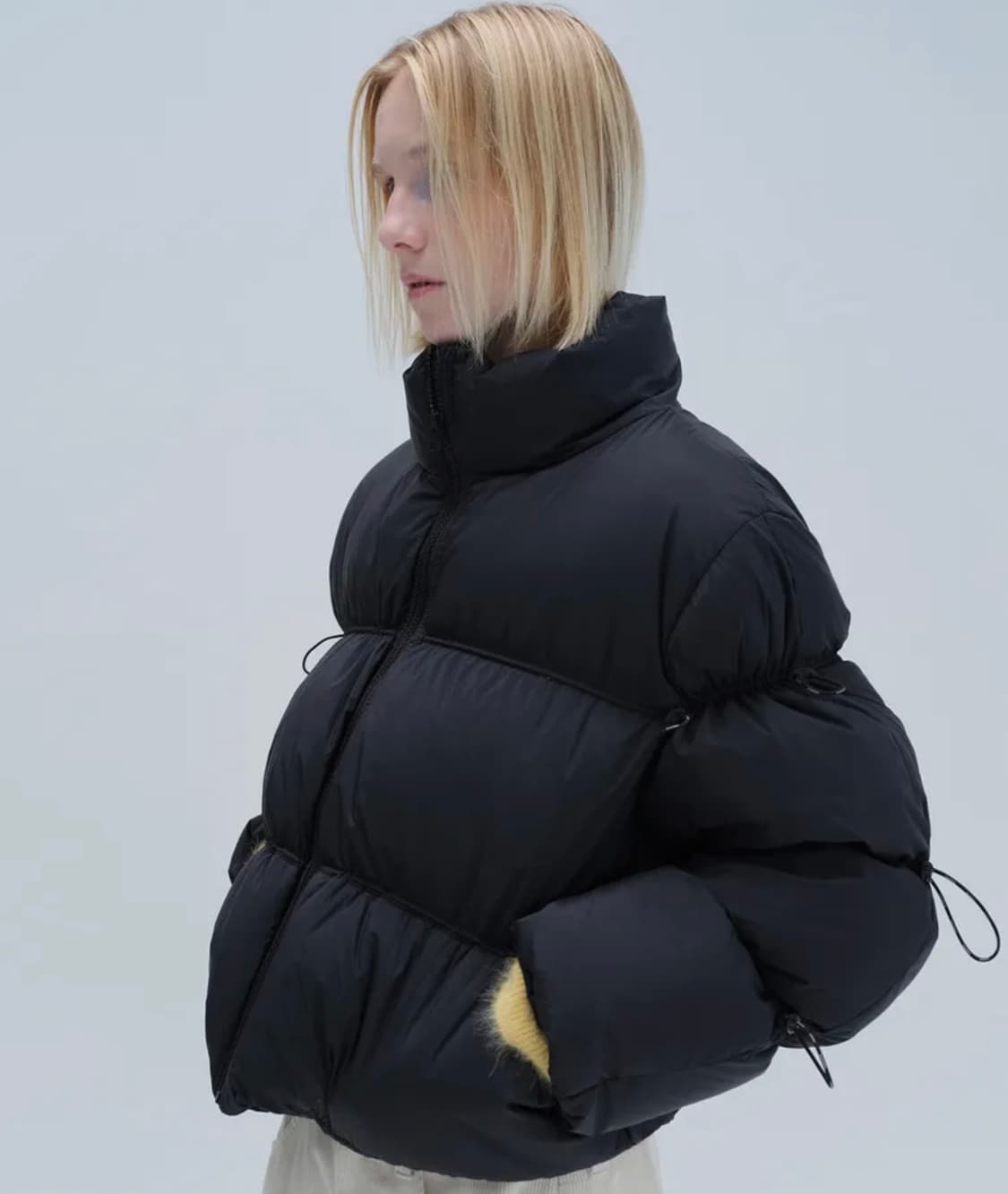 다이애그널 패딩 STOPPER SHORT PADDING (black) 상품이미지3