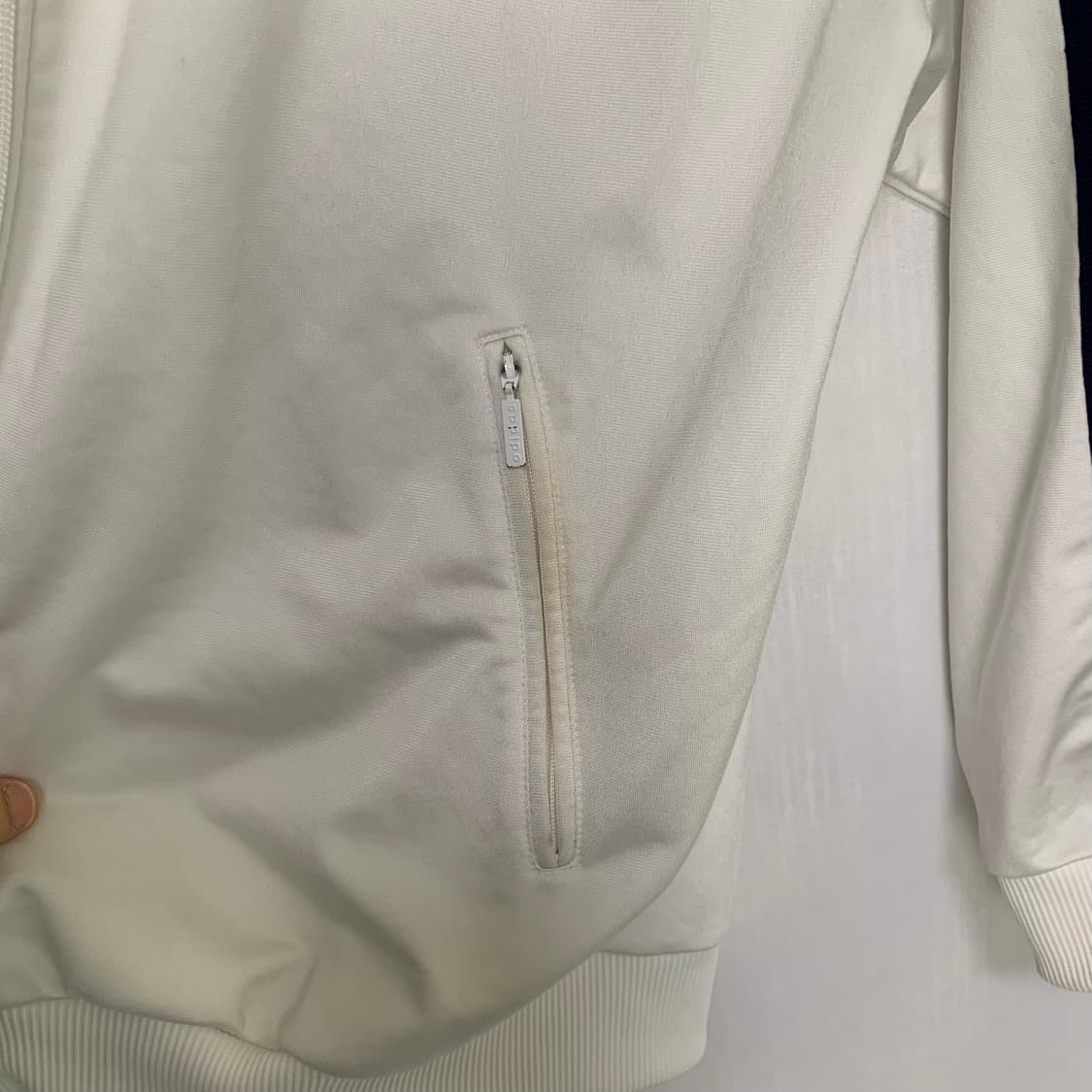 아디다스 파이어버드 져지 빈티지 삼선 트랙 자켓 화이트/네이비 L 상품이미지8