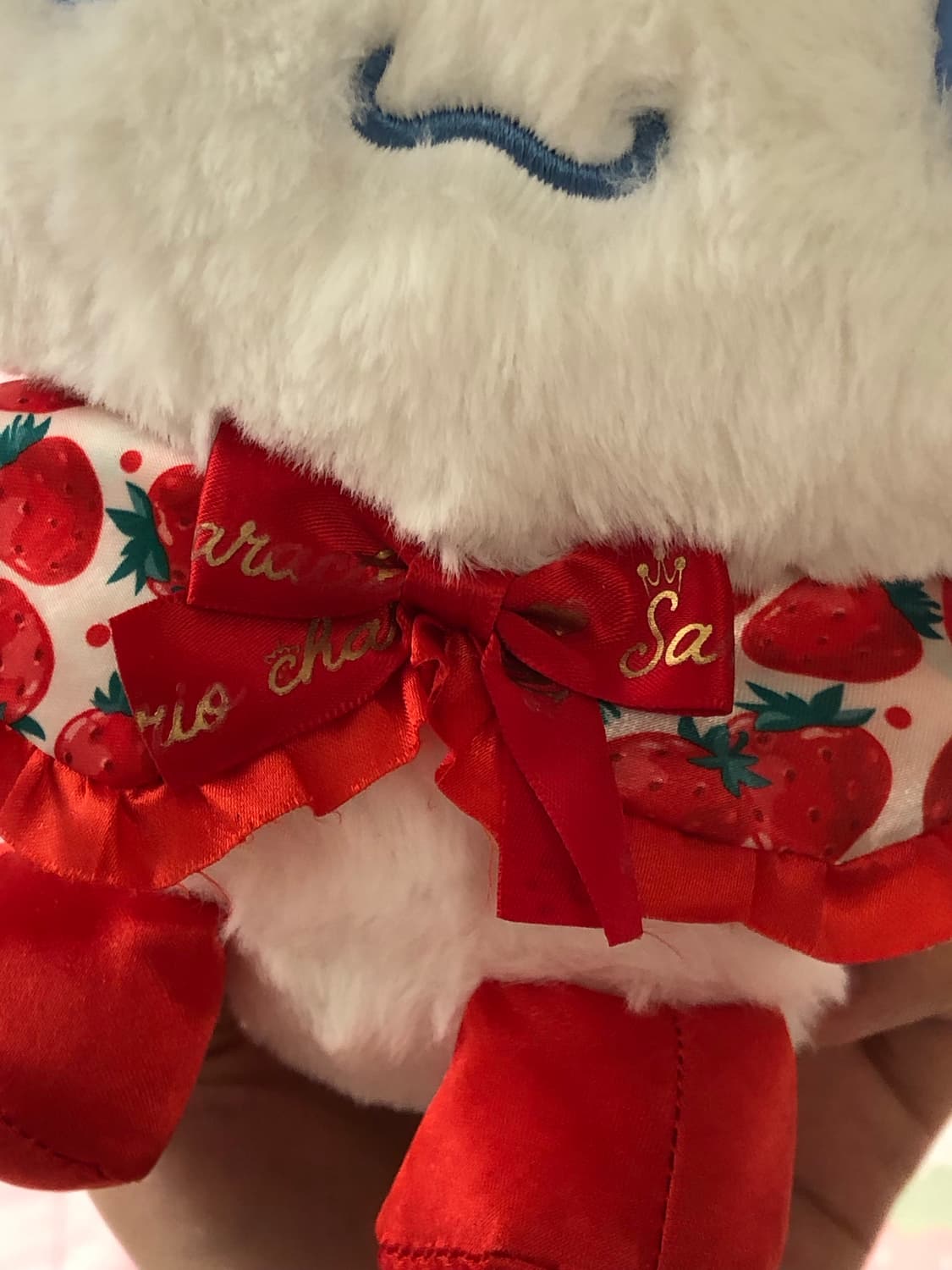 산리오 시나모롤 딸기 이치고 50주년 마스코트 인형 중형 상품이미지4