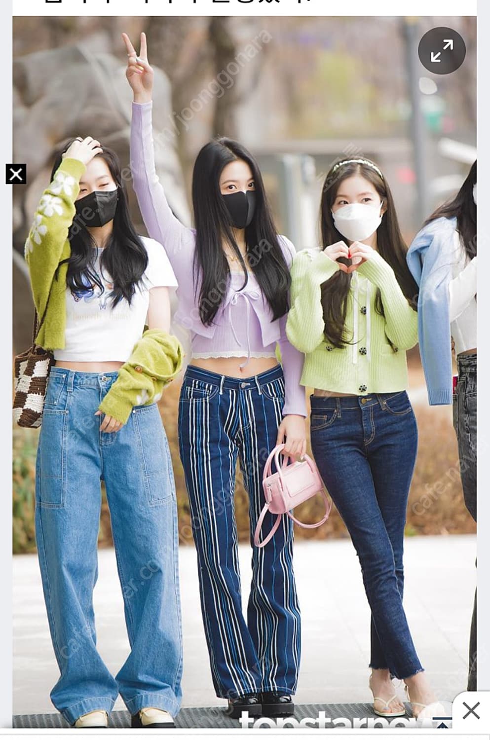 레스트앤레크레이션 블루 배색 PR 스트라이프 오버핏 데님 팬츠 1 상품이미지5