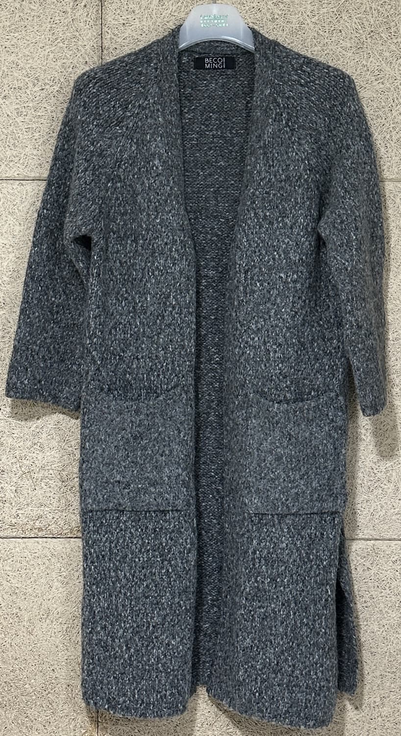 그레이 숄 니트 롱 가디건 M 55 상품이미지1