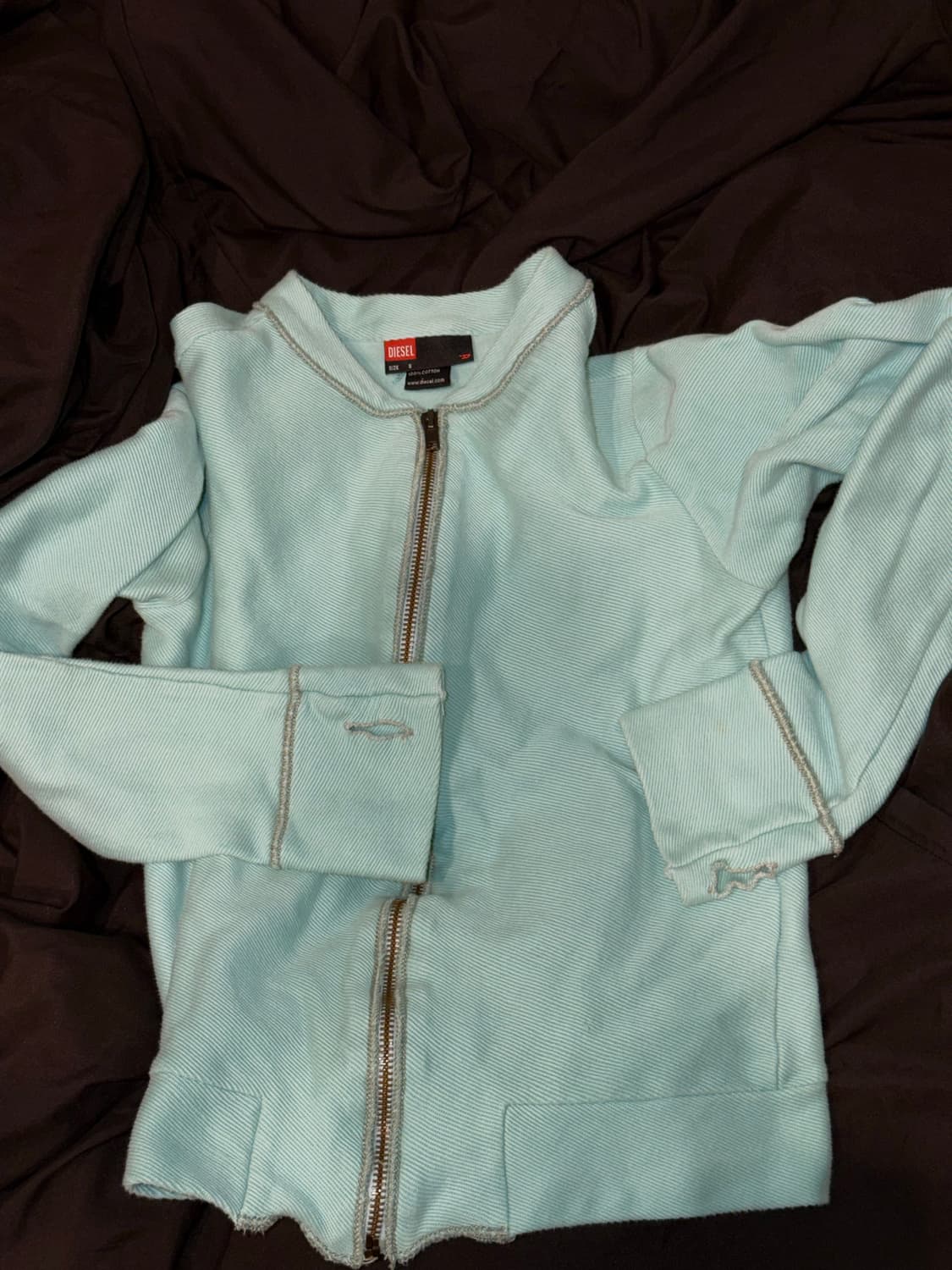 디젤 민트색 집업 티셔츠 상품이미지1