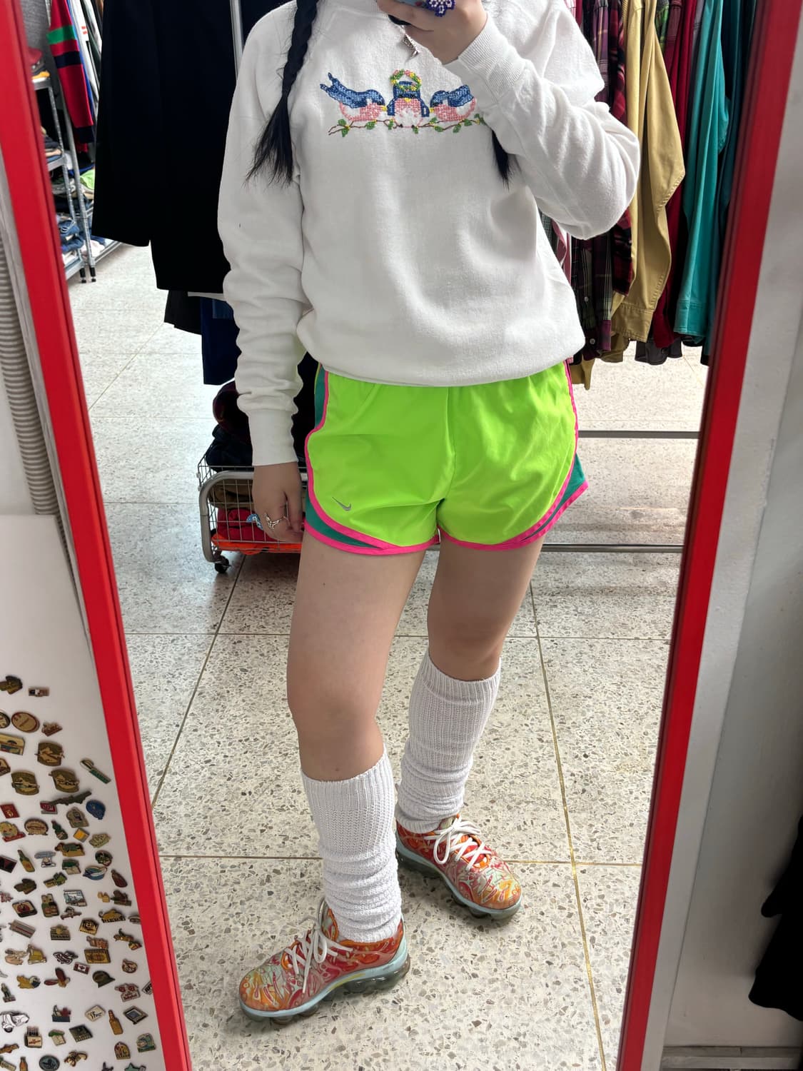 Vintage Nike Running Shorts Neon 상품이미지3