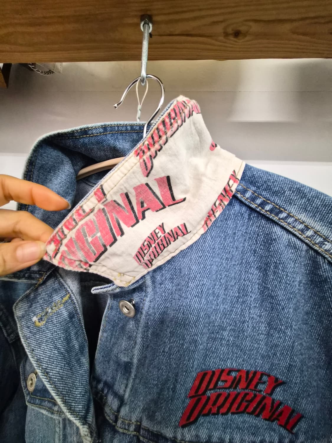 디즈니 미키 데님자켓. 미키 자수패치 카고데님. 상품이미지4