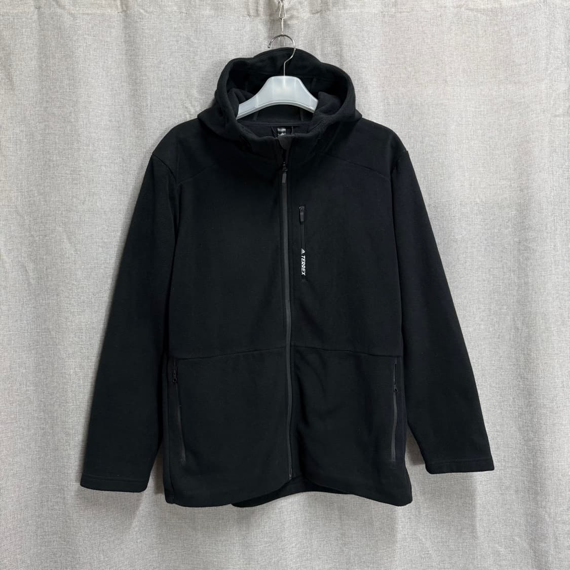 [3XL/슬림] 아디다스 테렉스 후리스 블랙 기모 후드집업 상품이미지1