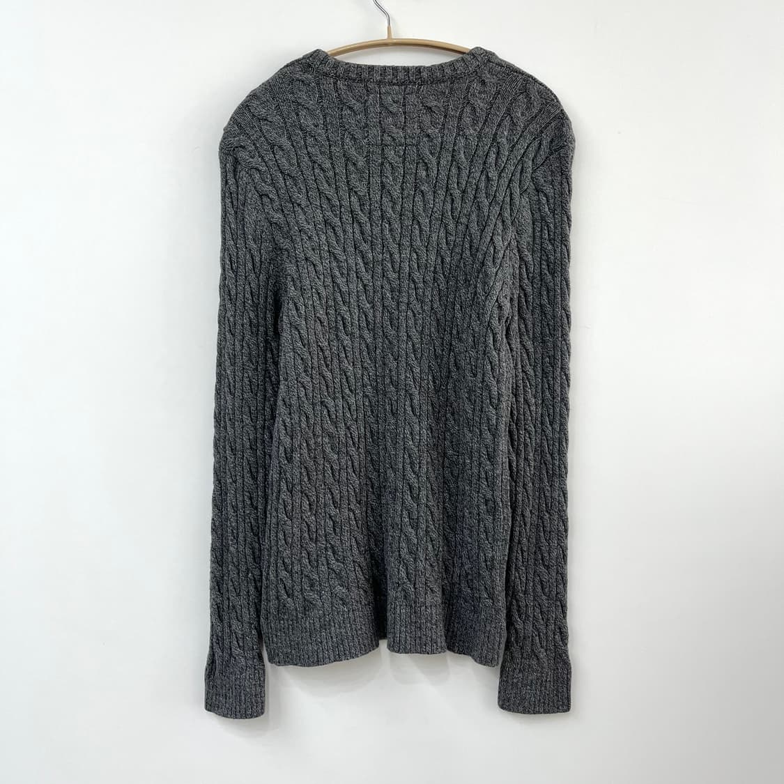 아베크롬비 사슴로고 그레이 꽈배기 니트 상품이미지3