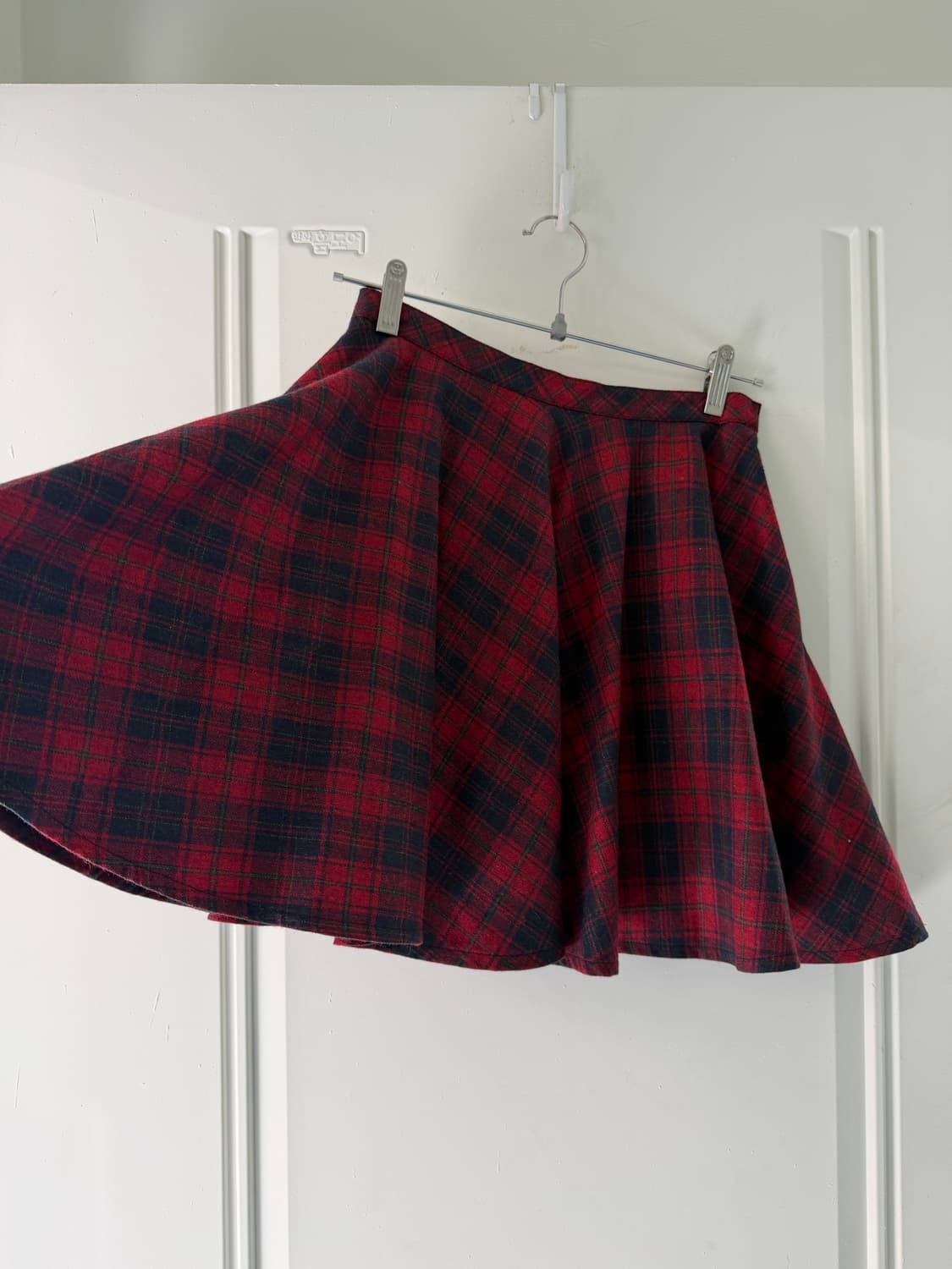 일본빈티지 타탄체크 플레어 스커트 상품이미지7