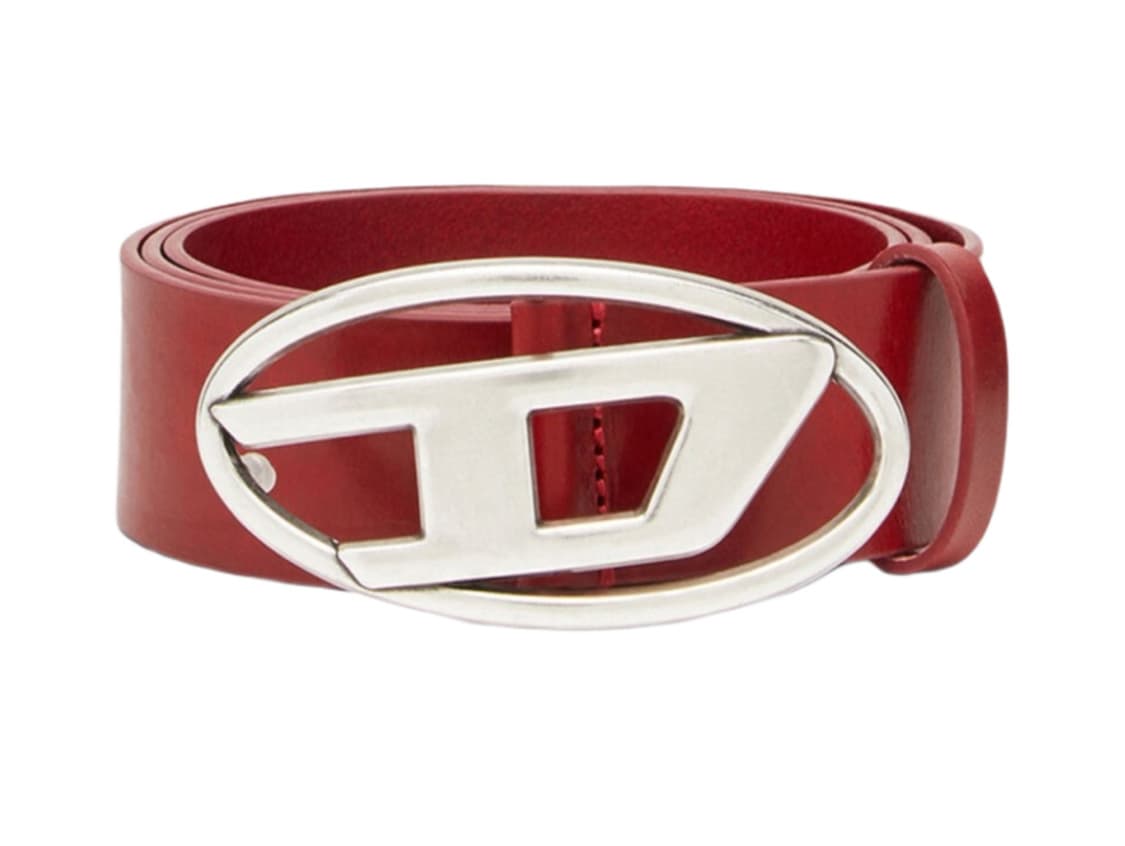 디젤 B-1DR 레더 벨트 D 버클 레드 상품이미지1
