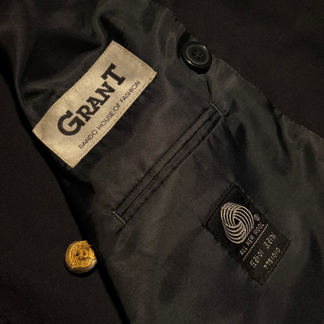 BANDO NAVY WOOL GOLD BUTTON BLAZER 상품이미지7