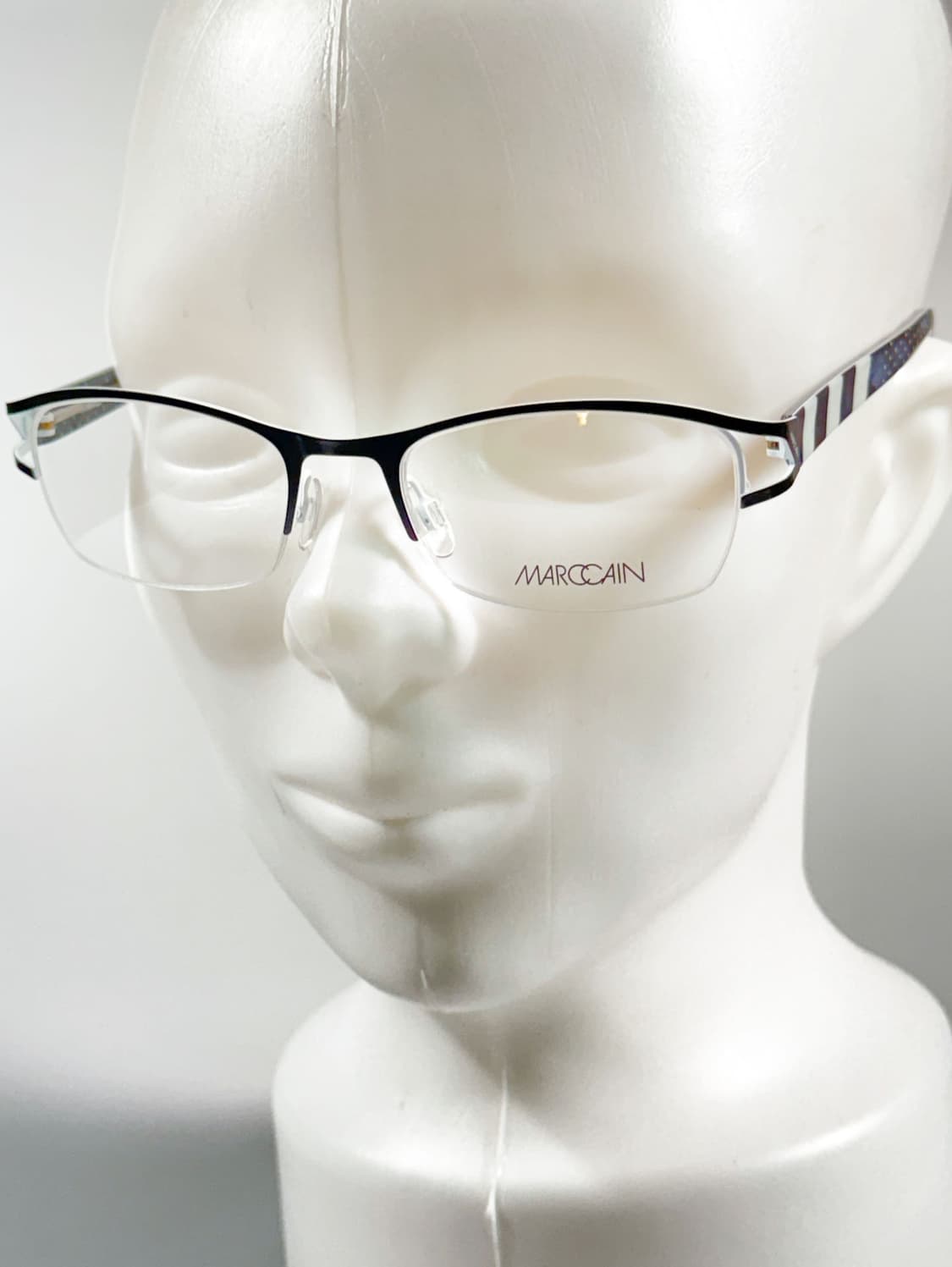독일제 MARC CAIN 반무테 스퀘어 빈티지 안경 상품이미지9