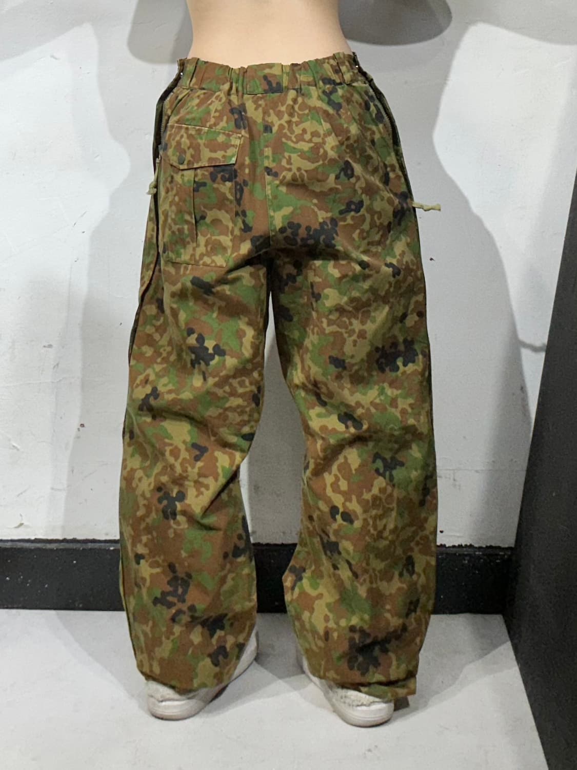 빈티지 베이지 밀리터리 군복 카모 카고 와이드 팬츠  상품이미지3