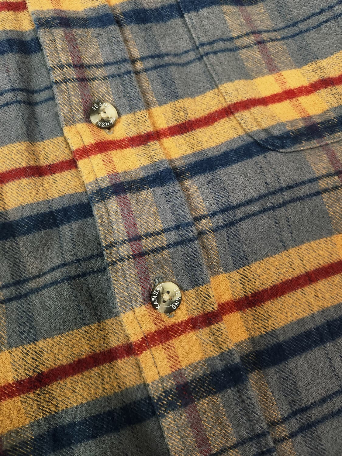 kansai yamamoto 러기드 더블 포켓 플란넬 셔츠 상품이미지4