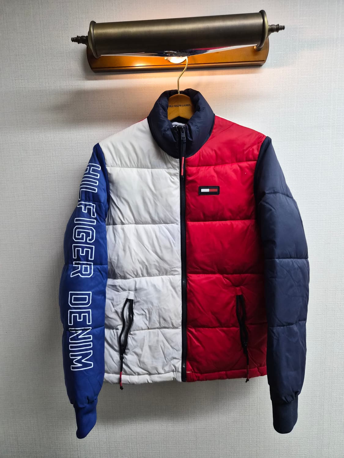 XS) 타미힐피거 컬러블록 패딩 점퍼 상품이미지1