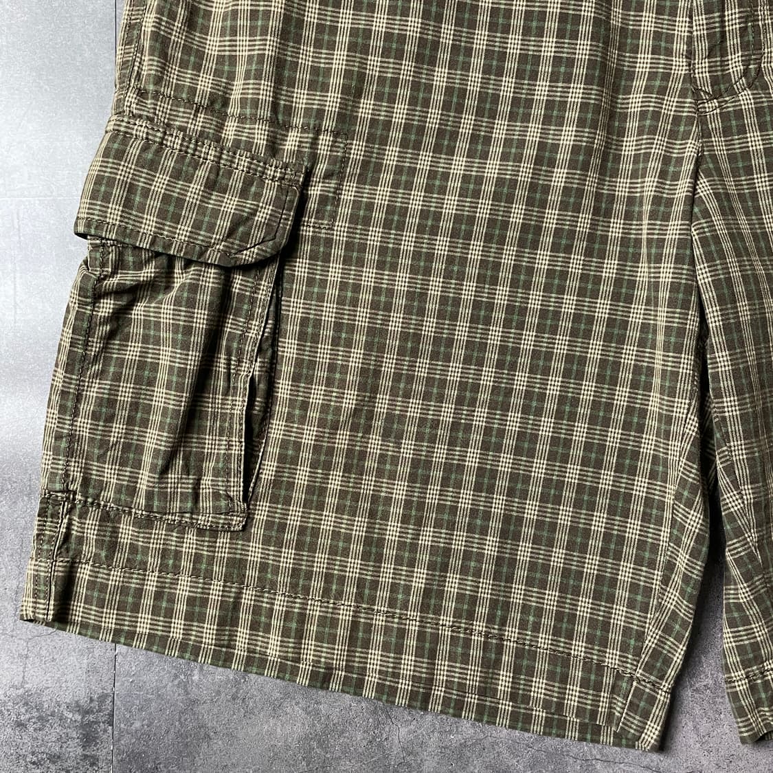 IZOD 아이자드 빈티지 브라운 체크 카고 하프 팬츠 A00775 상품이미지4