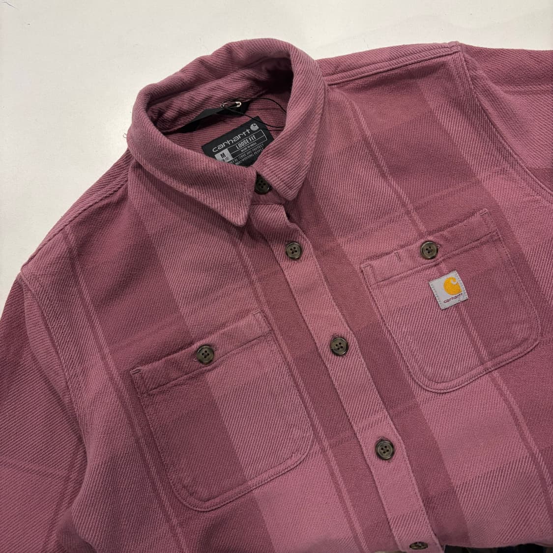 [M] 24s 칼하트 코튼 핑크 체크 셔츠 D394 상품이미지3