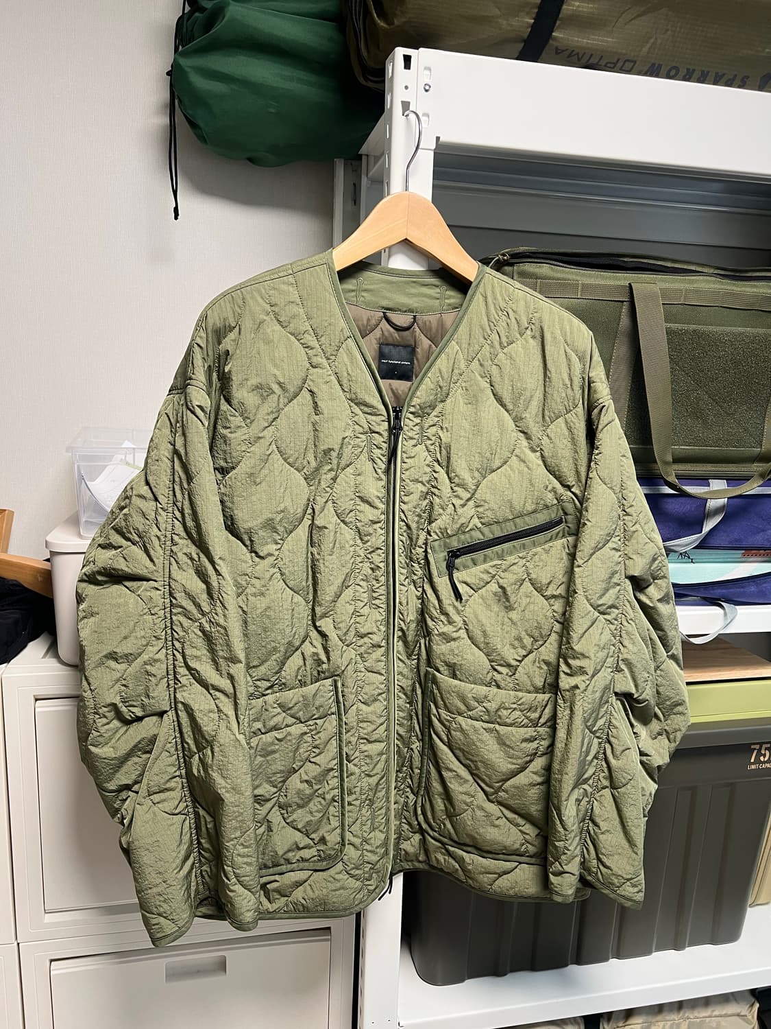 1사이즈) 모이프 밀라이너 올리브 자켓 상품이미지3