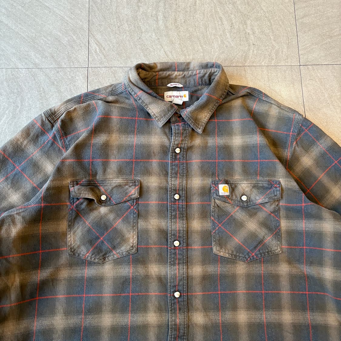 칼하트 정품 오리지널 해비 코튼 체크 긴팔 셔츠 상품이미지3