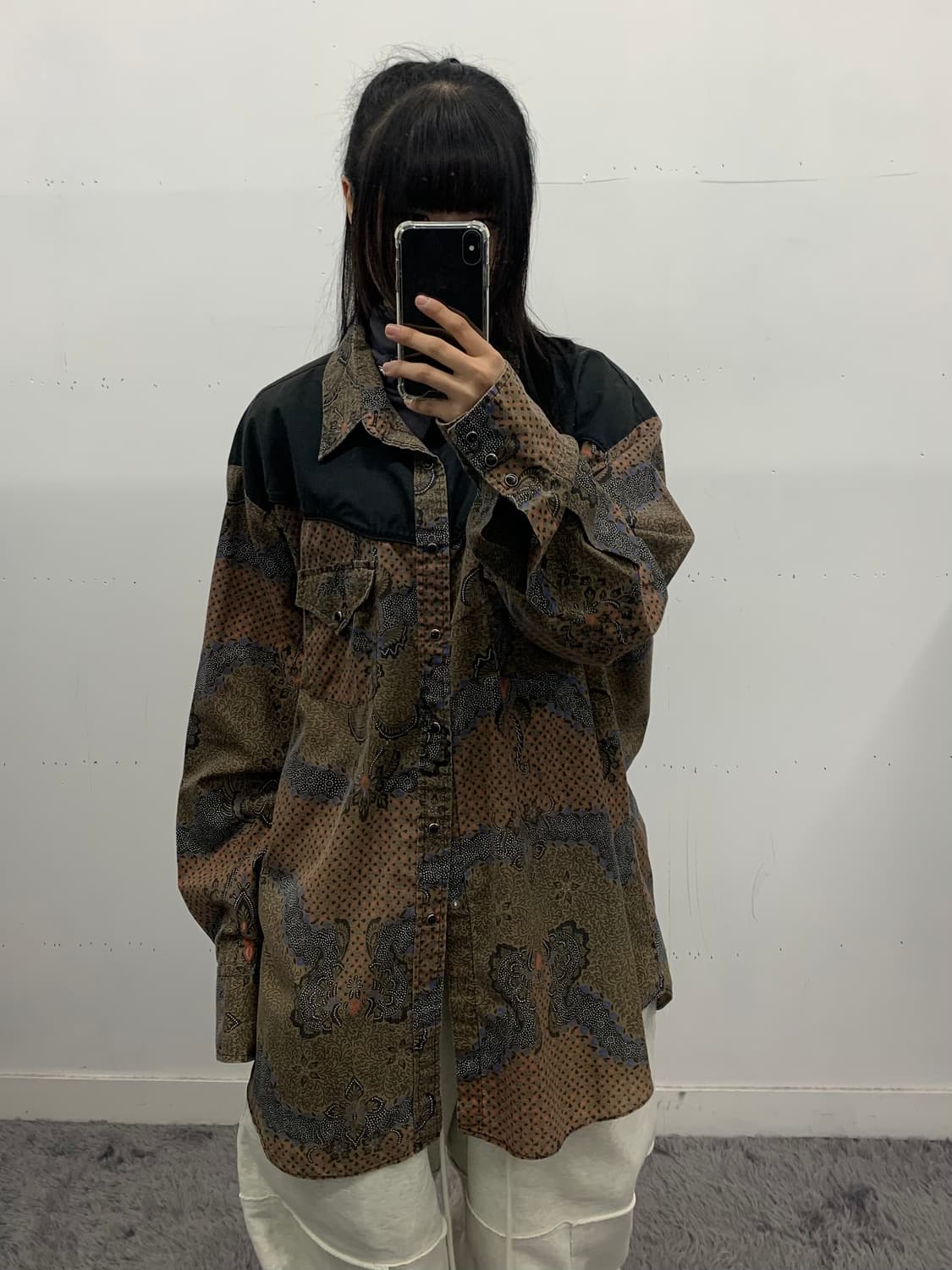 Ely diamond 90s 패턴 셔츠 상품이미지2