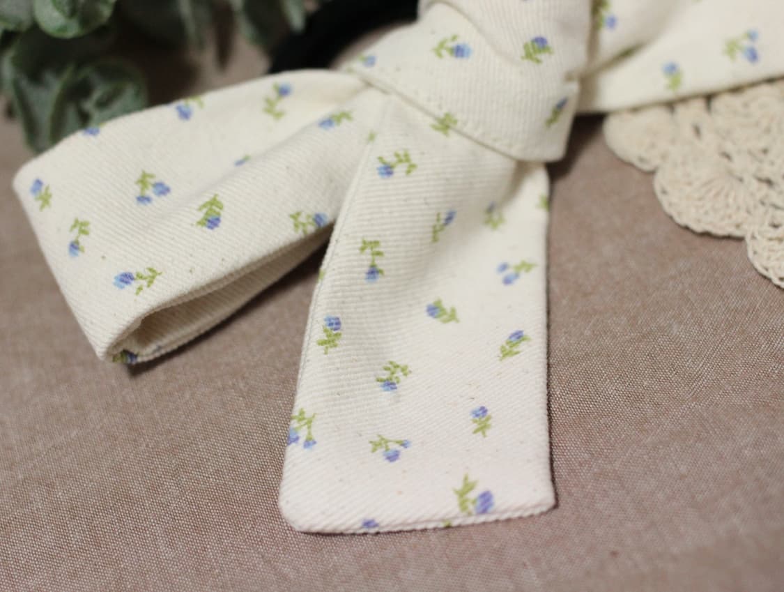 핸드메이드 모리걸 잔꽃 리본 머리끈 상품이미지3