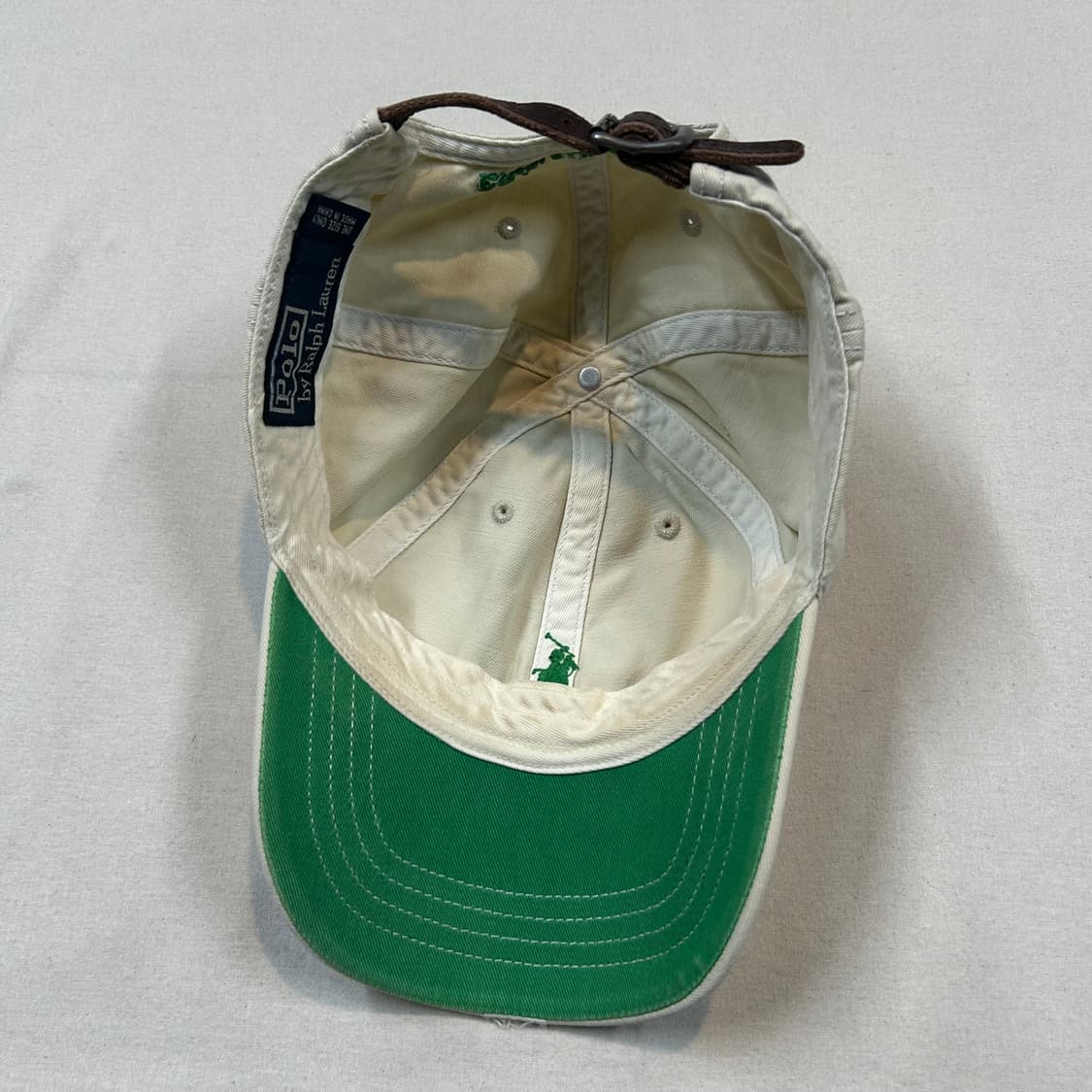 폴로 랄프로렌 베이지 볼캡 모자 가죽스트랩 정품 상품이미지7
