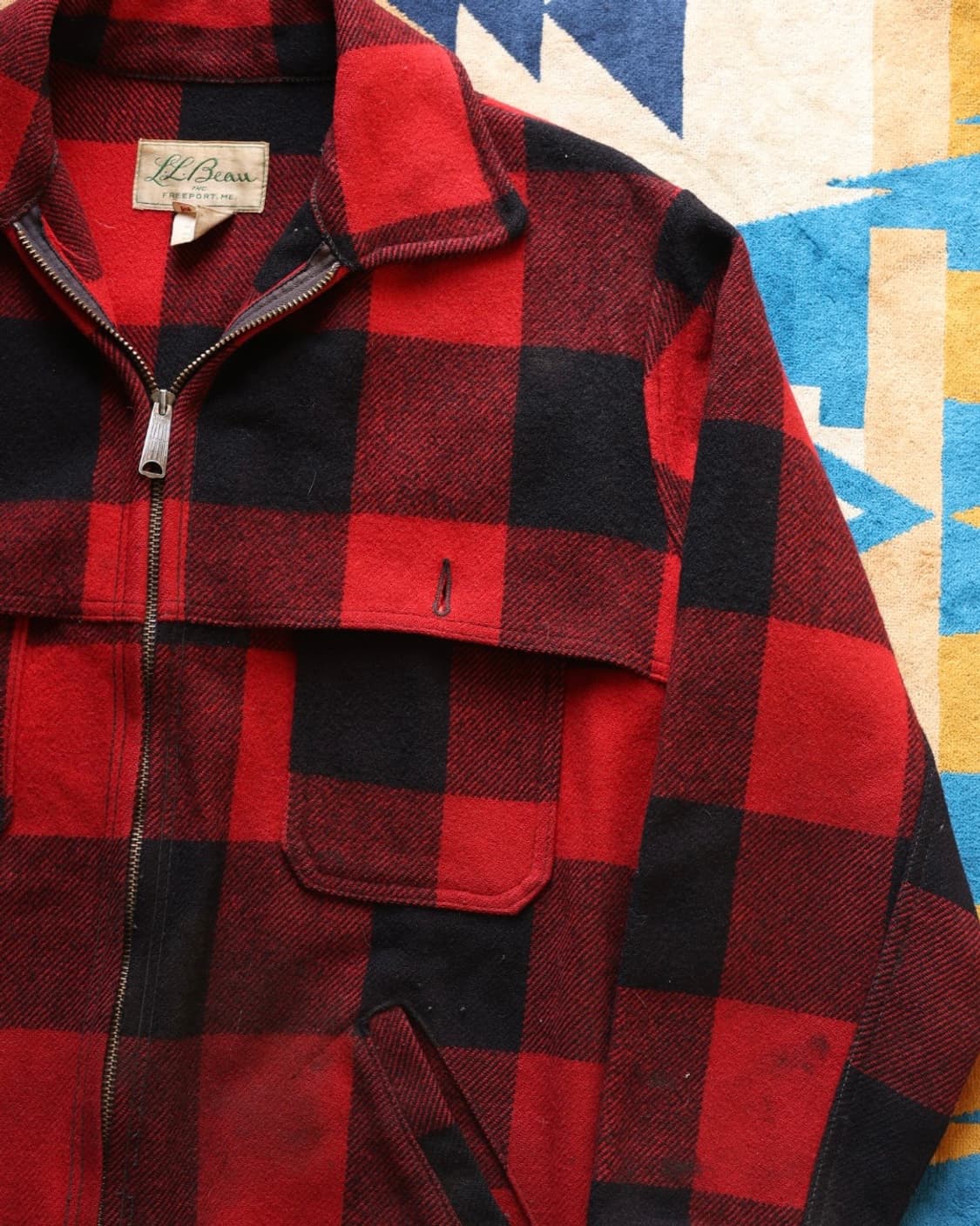 엘엘빈 70s 울 버팔로 플레이드 매키노 자켓 상품이미지5