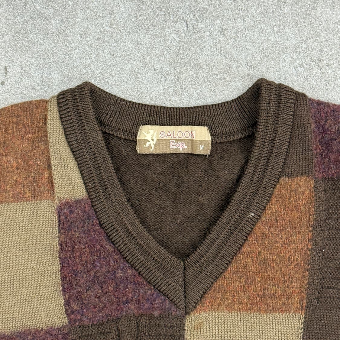 살룬 남성 니트티셔츠 브라운 상품이미지4