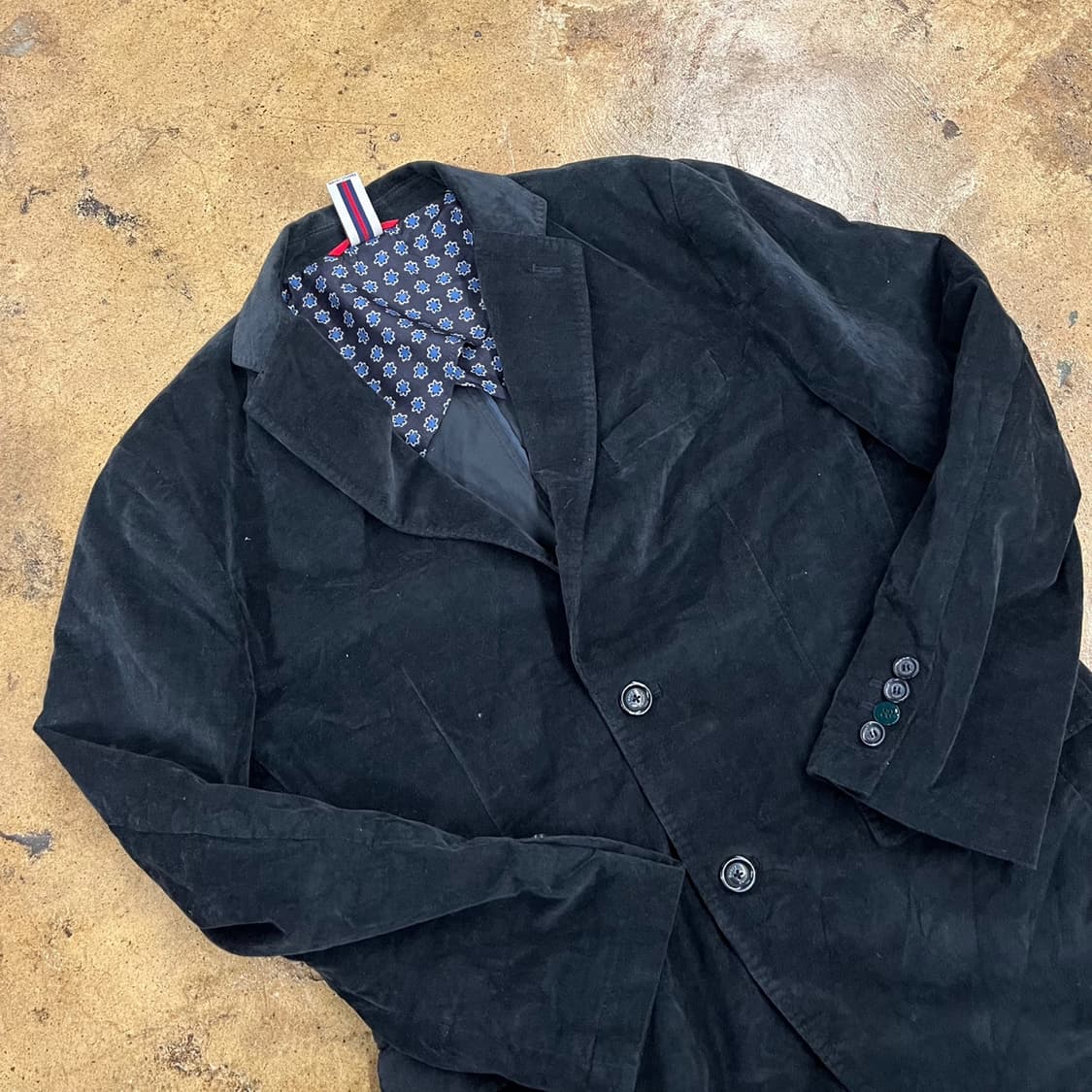 [정품/100] 헨리코튼 블랙 벨벳 자켓 b18 상품이미지1