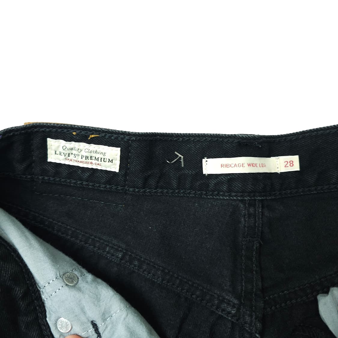 리바이스 와이드 흑청 데님팬츠 28 상품이미지2