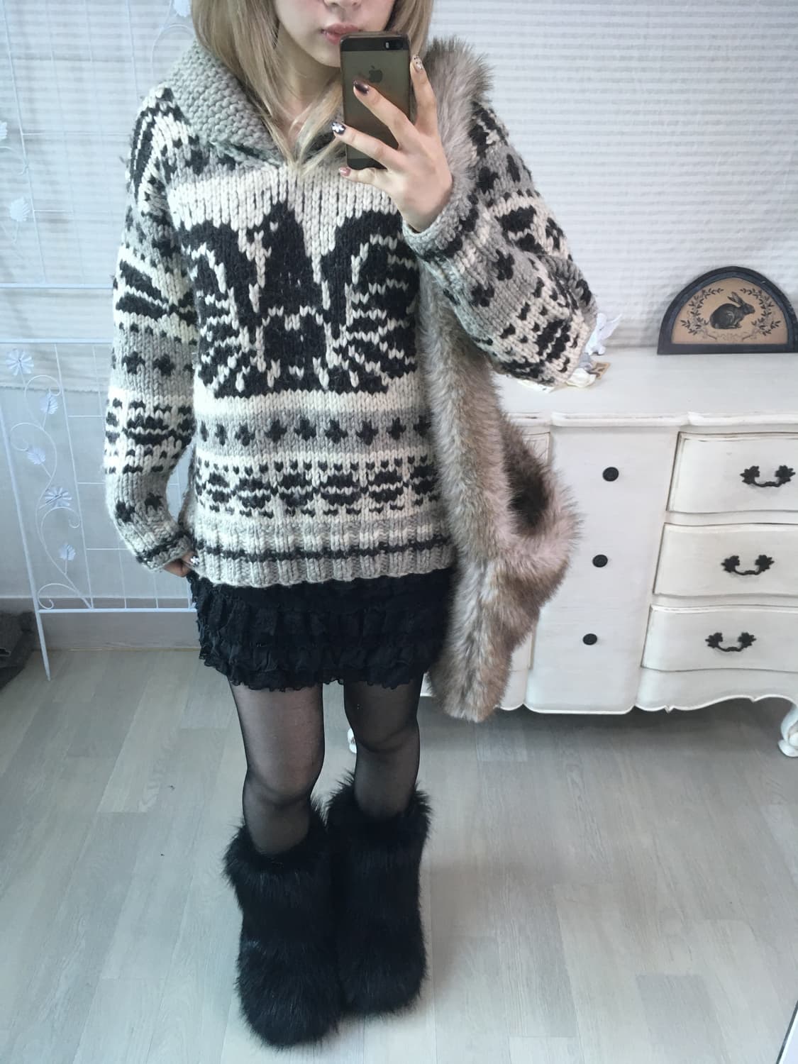 빈티지 코위찬 해비울 니트 상품이미지2