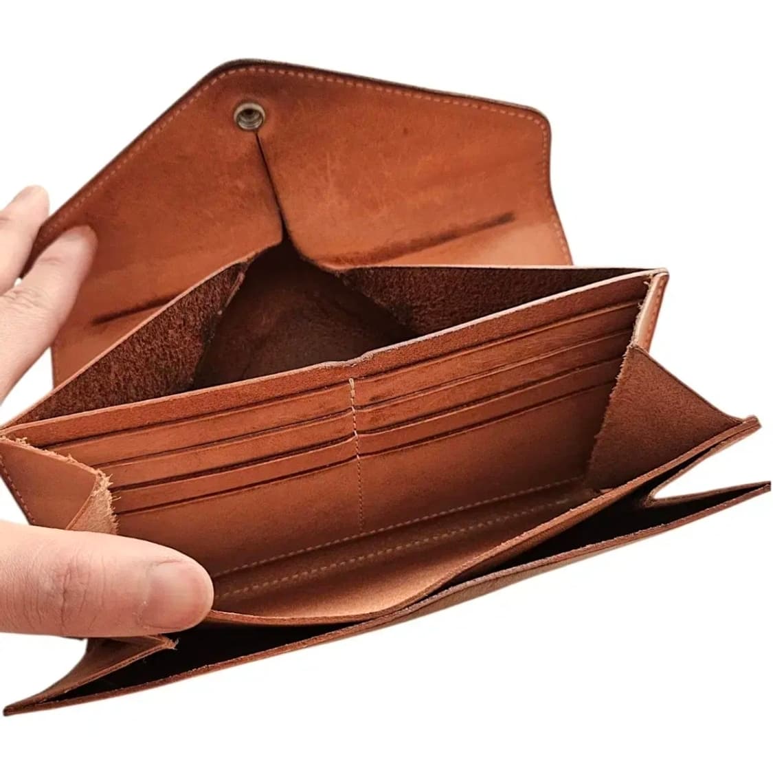 헨더스킴 원피스 월넛브라운 소가죽 장지갑 상품이미지4