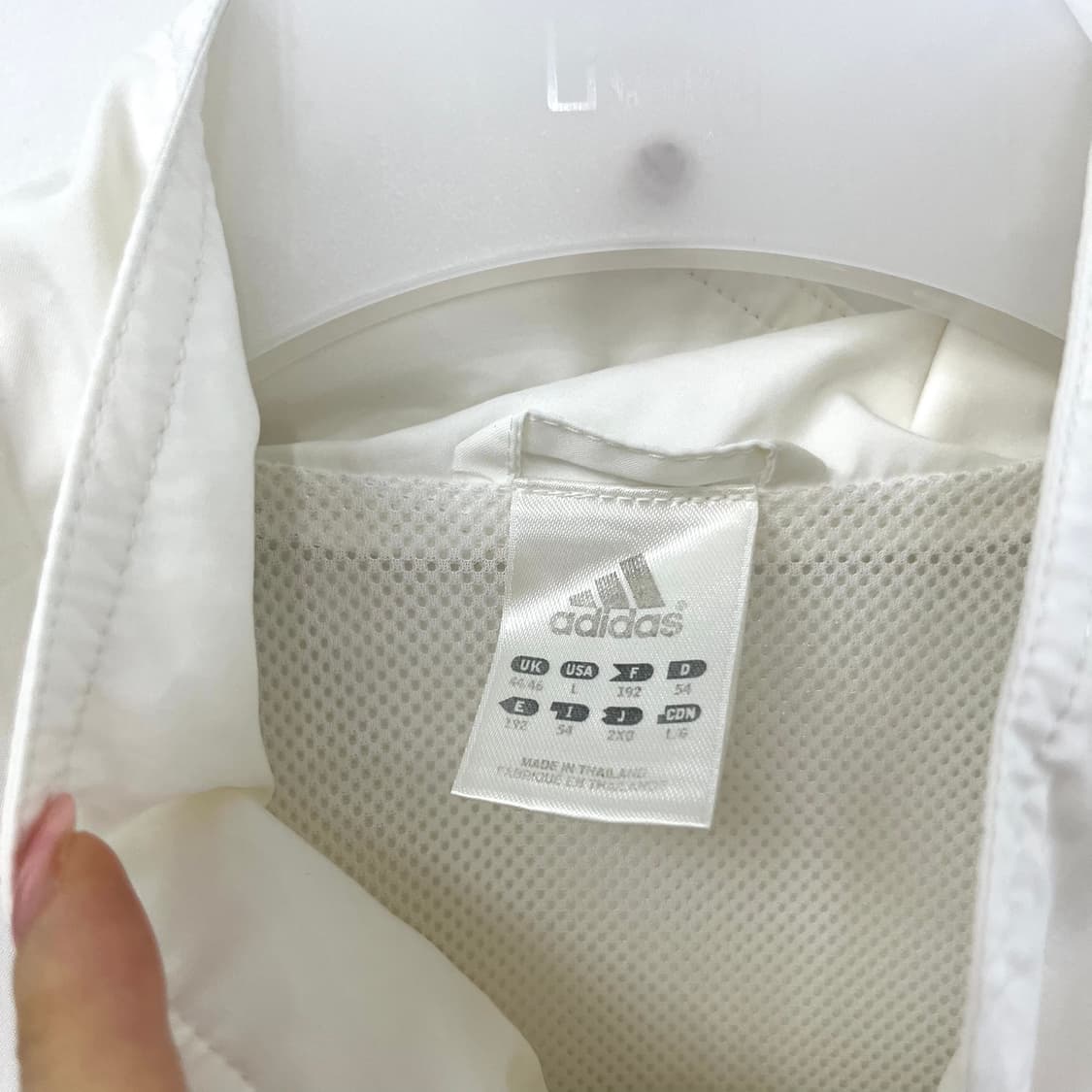 아디다스 올드스쿨 화이트 네이비 삼선 바람막이 자켓 상품이미지6