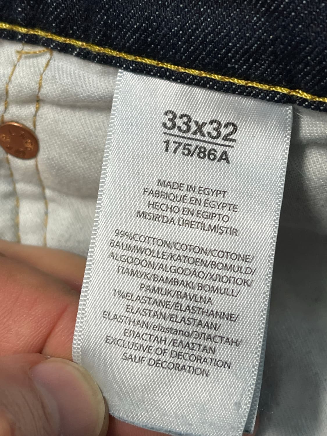 폴로 랄프로렌 설리반 슬림 다크인디고 데님 청바지33/32 상품이미지8