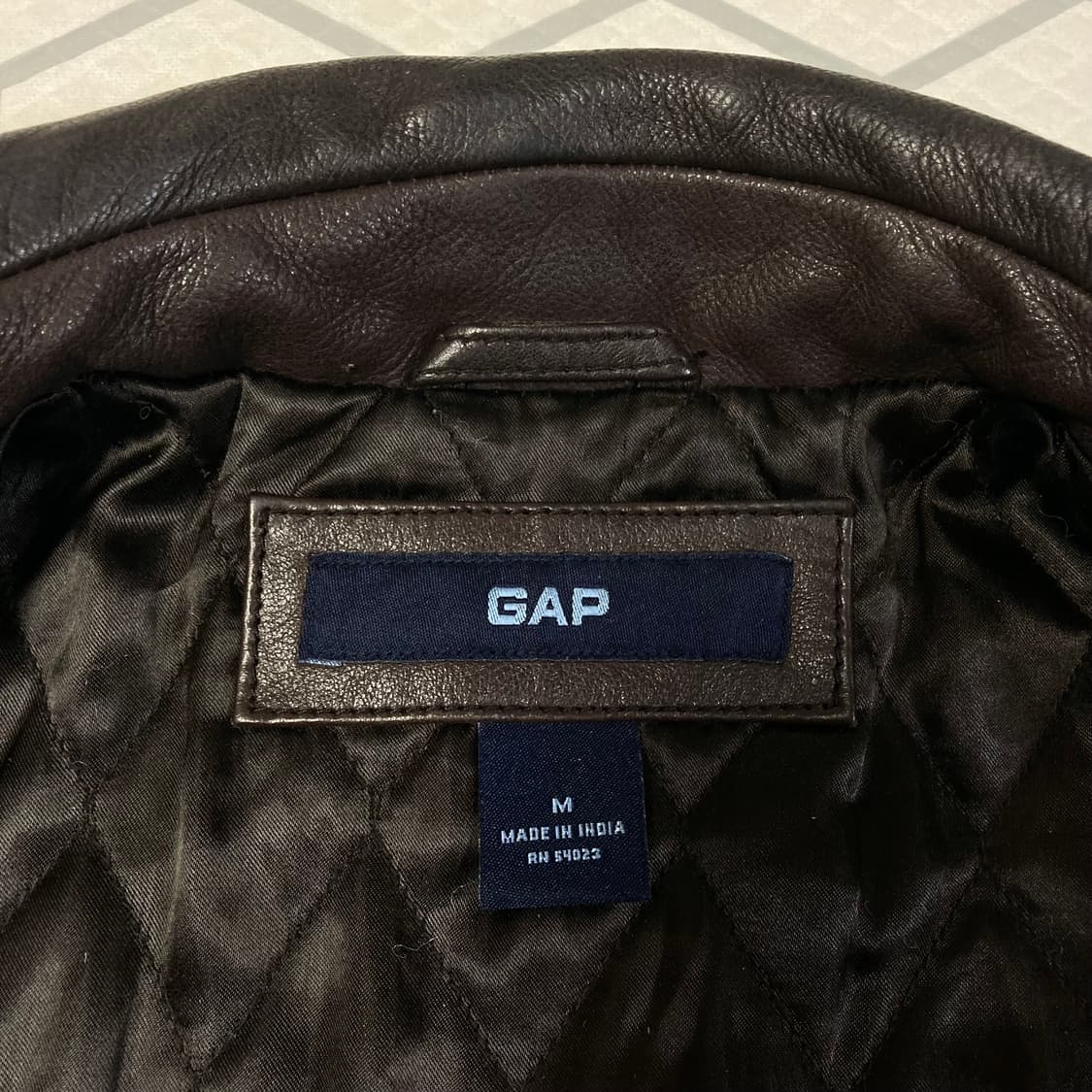 (M) 90s 갭 레더 카코트 다크 브라운 올드갭 상품이미지5