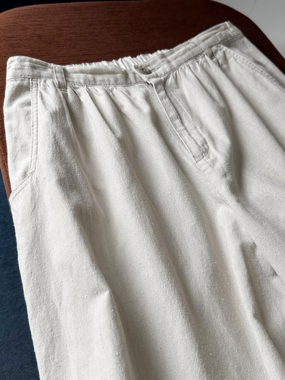 Washed linen rayon banded 3/4 gaucho pan 상품이미지2