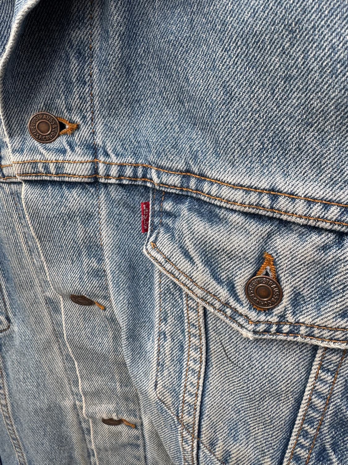 90s 리바이스 빈티지 3rd 워싱 데님 트러커 자켓 xl 상품이미지5