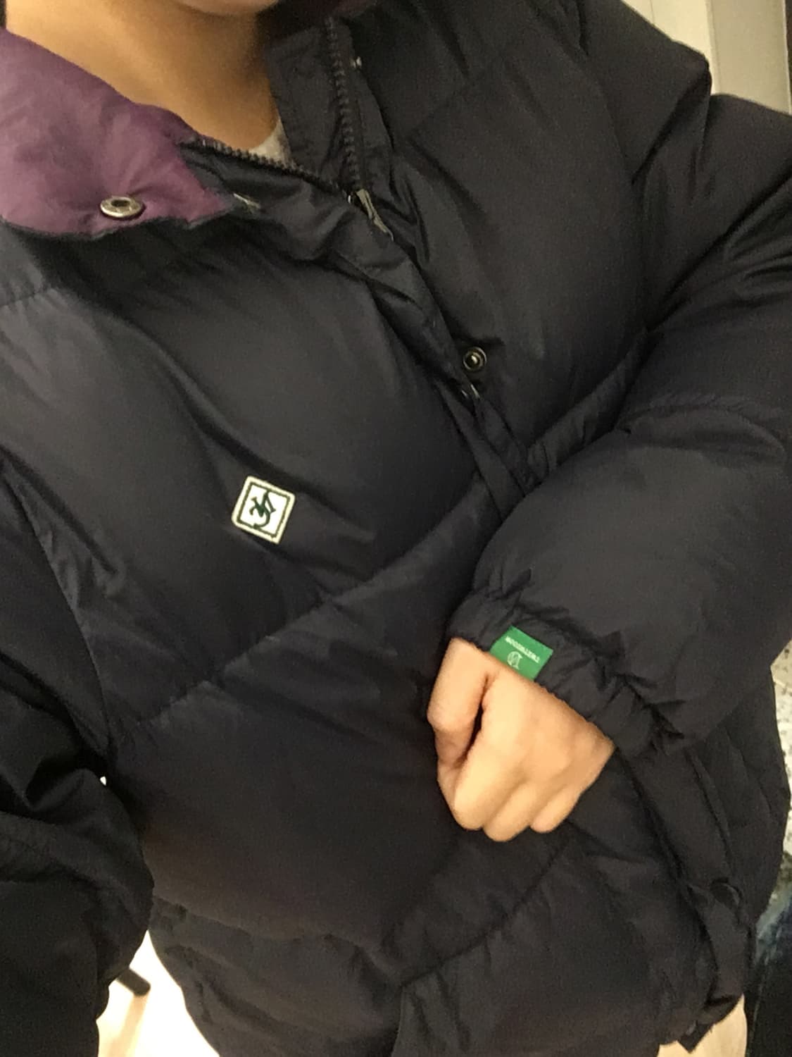 노컨텐츠 스냅 패딩 네이비  상품이미지1