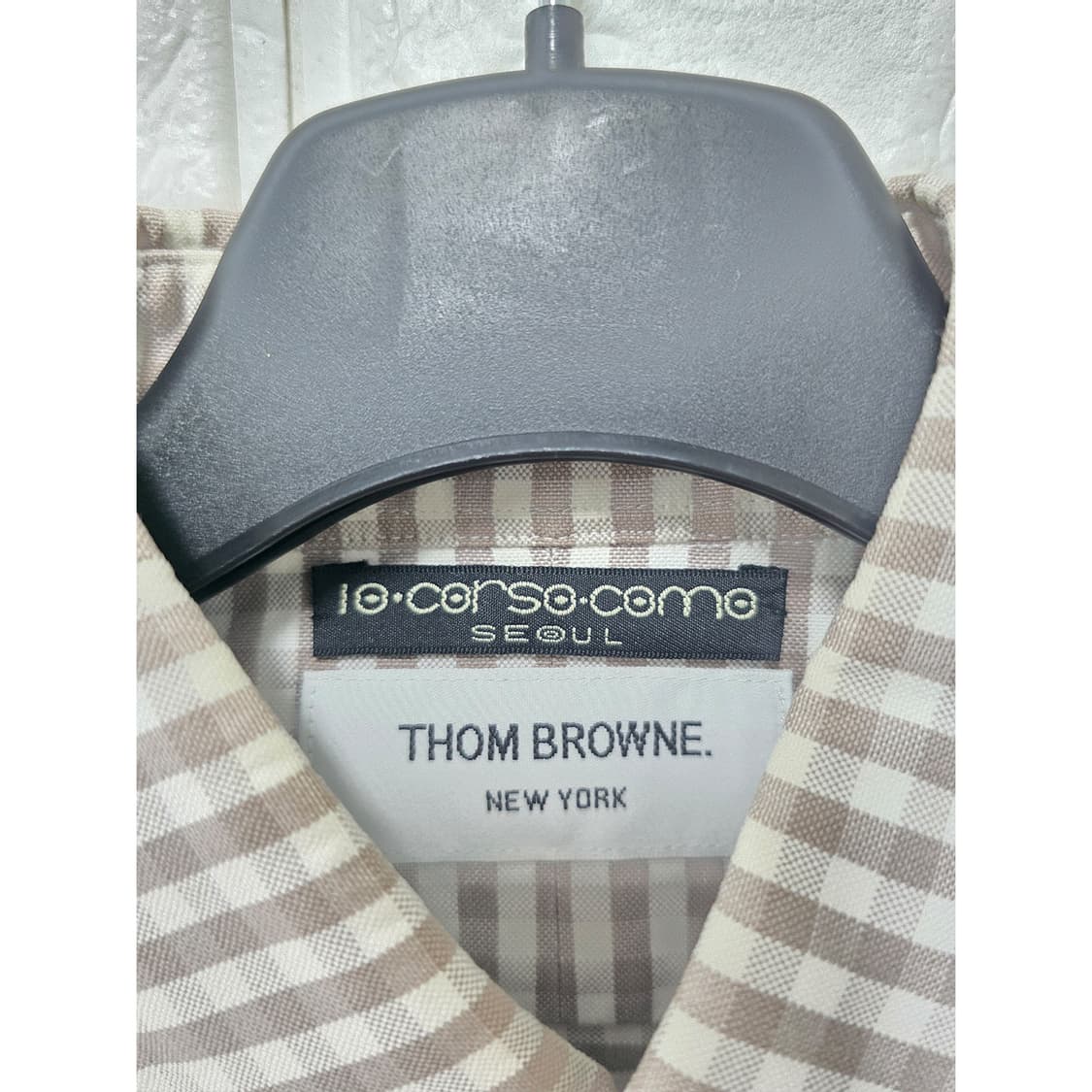 택포) 톰브라운  깅엄 체크 셔츠 L 상품이미지2