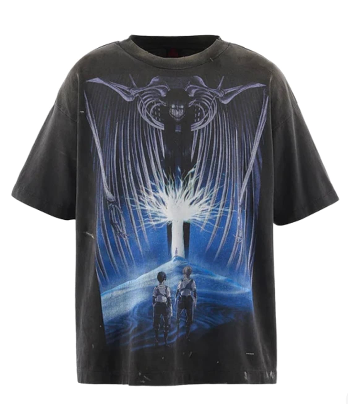 [XL]세인트미카엘 진격의거인 티셔츠 반팔 블랙 상품이미지1