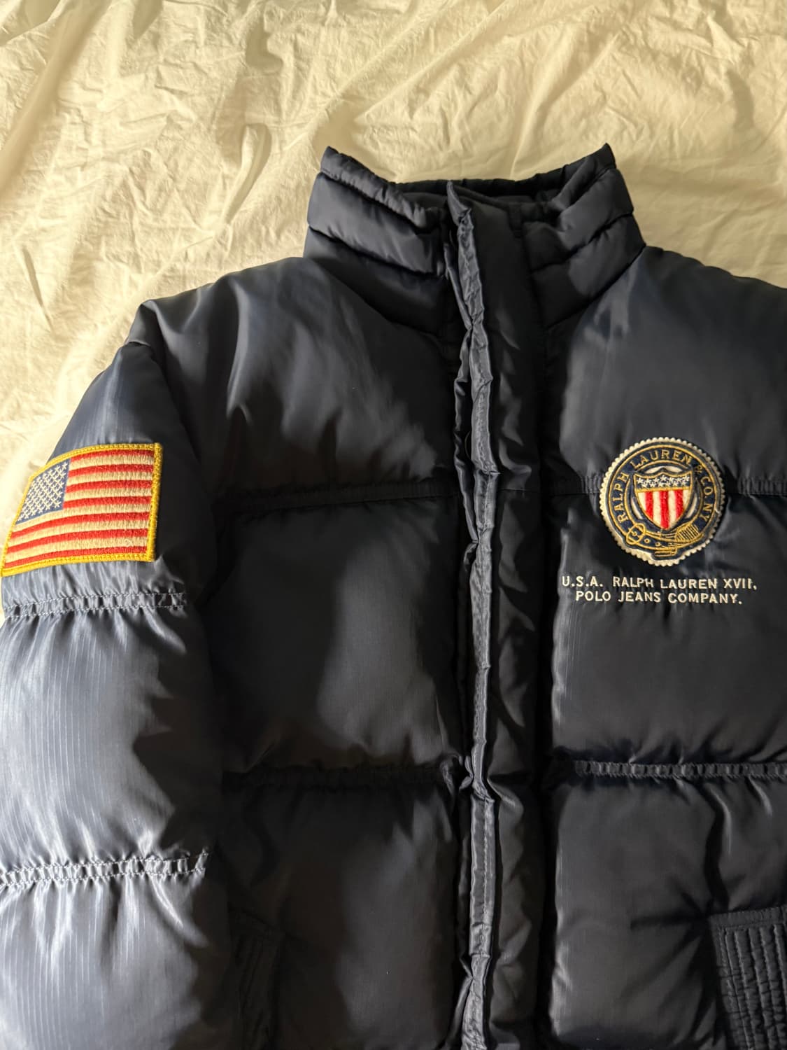 폴로 성조기 패딩 네이비 상품이미지1