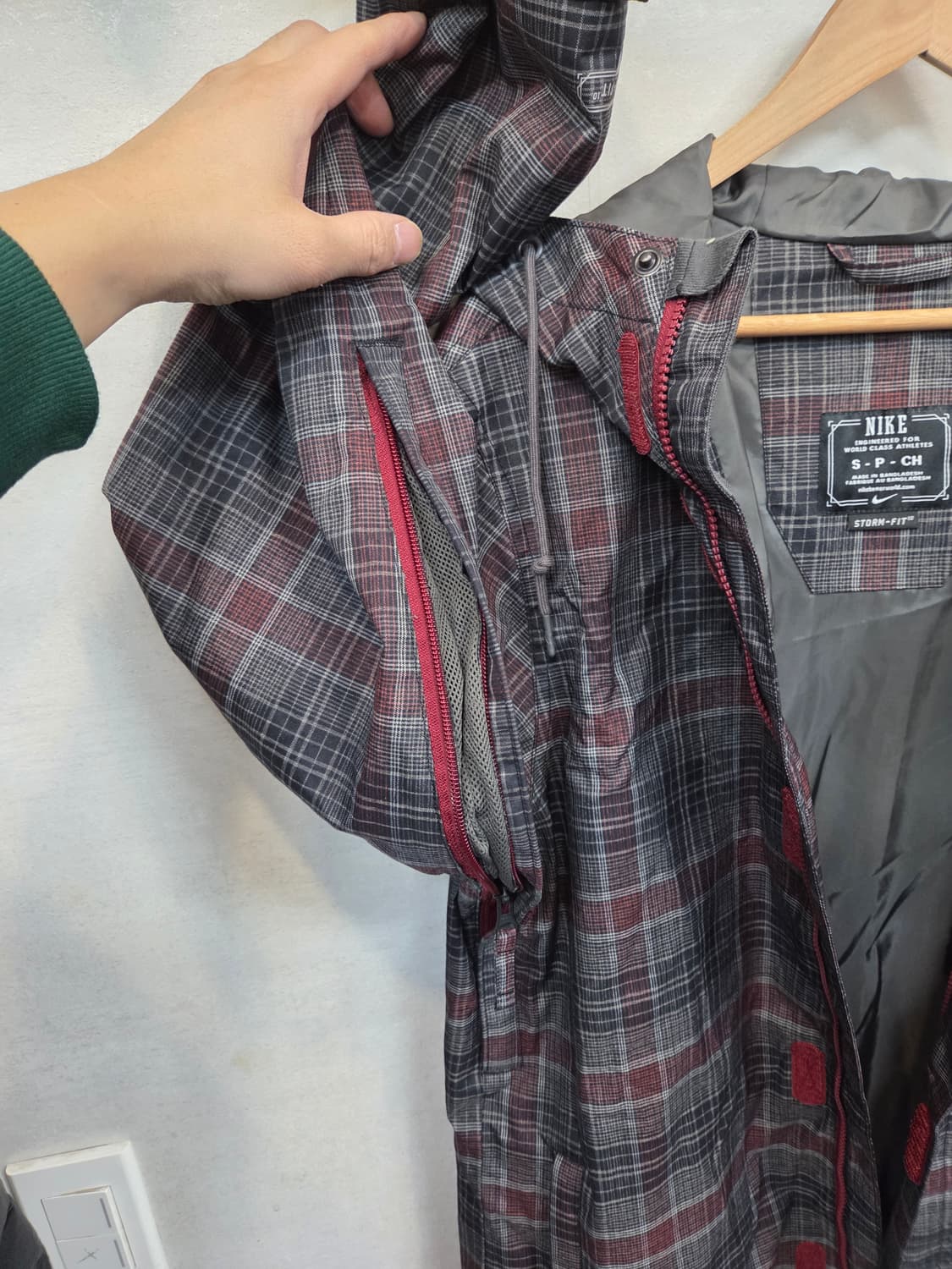 나이키 스톰핏 체크 보드 후디자켓 sp m 상품이미지6