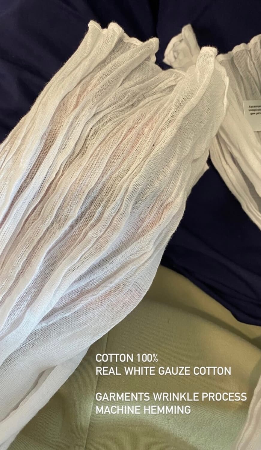 pkby Cotton wrinkle scarf(white) 상품이미지2