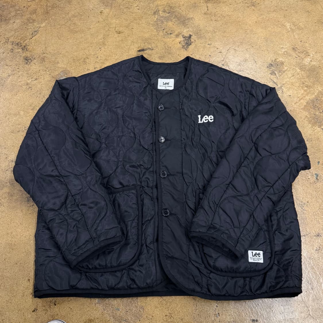 [정품/M] Lee 퀼팅 자켓 블랙 b19 상품이미지2