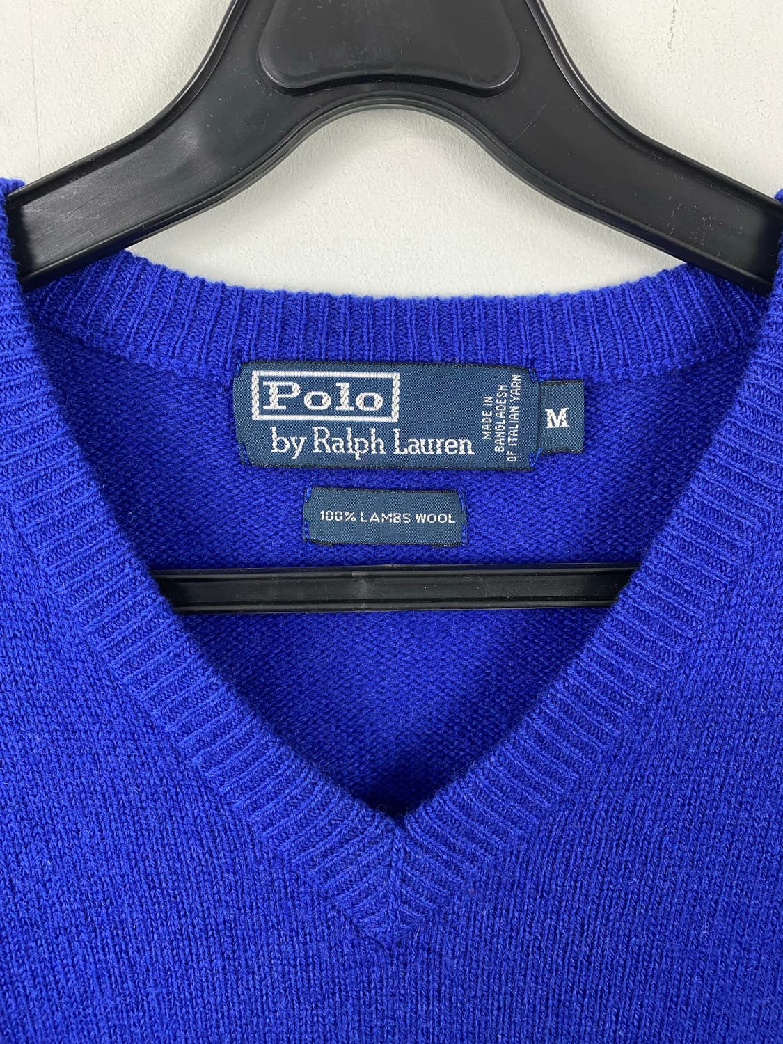 폴로 랄프로렌 램스울 블루 브이넥 니트 M <559> 상품이미지4