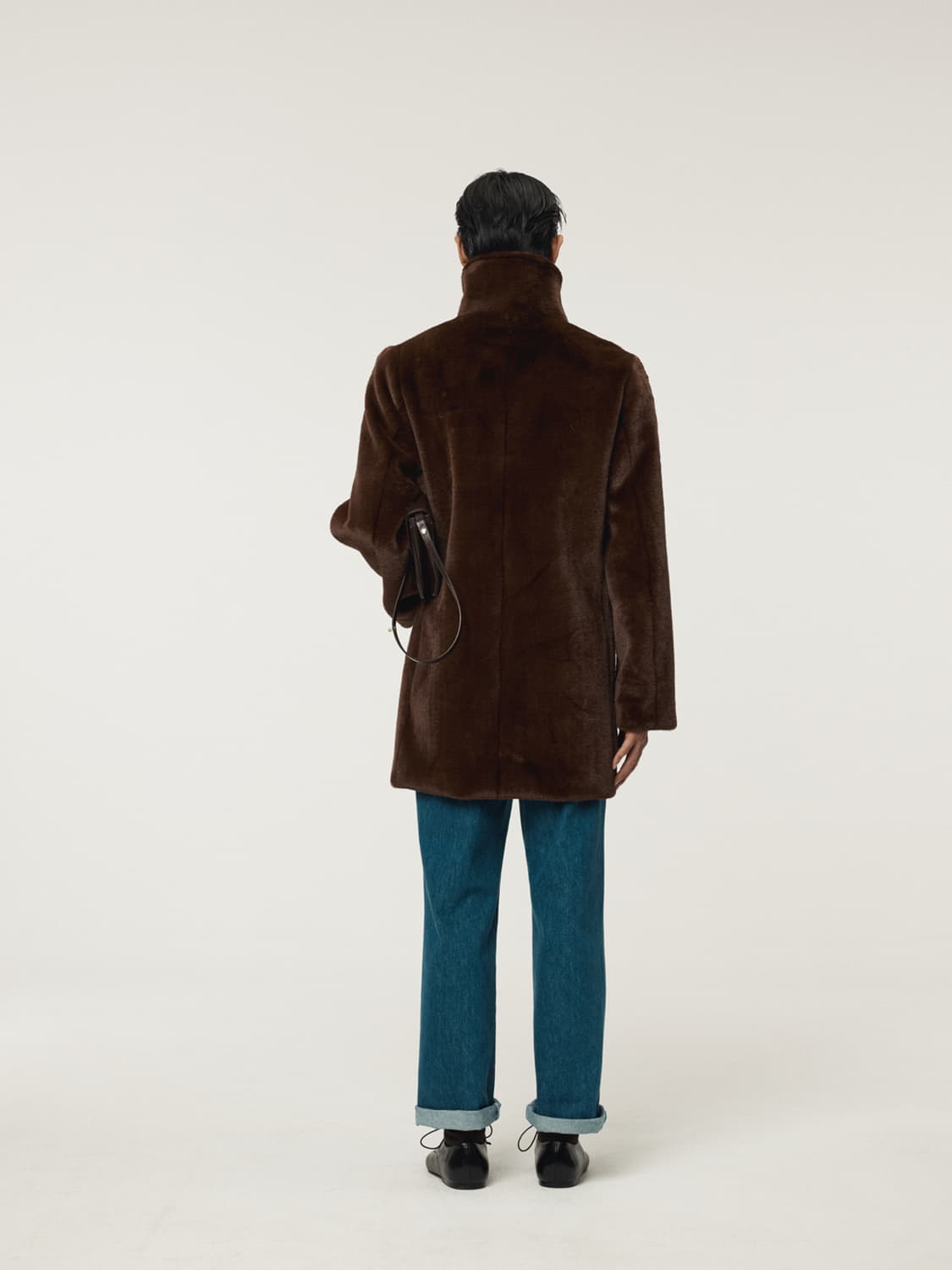 렉토 25FW 그랜마 폭스 퍼 더블 코트 빈티지 브라운 상품이미지6