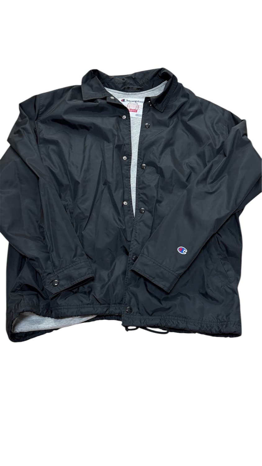 [XL]슈프림 챔피언 코치 자켓 블랙 상품이미지5
