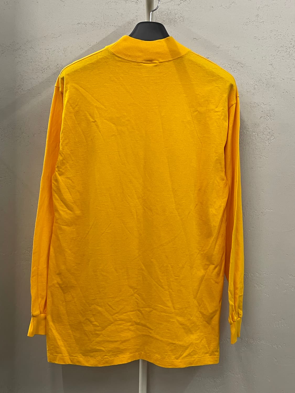 빈티지 미국생산 노란색 모크넥 싱글스티치 롱슬리브 L 상품이미지5
